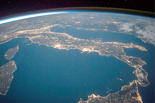 Italy, as seen from space