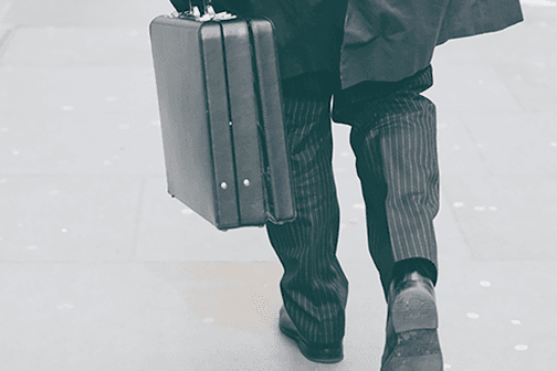 Man carrying a briefcase