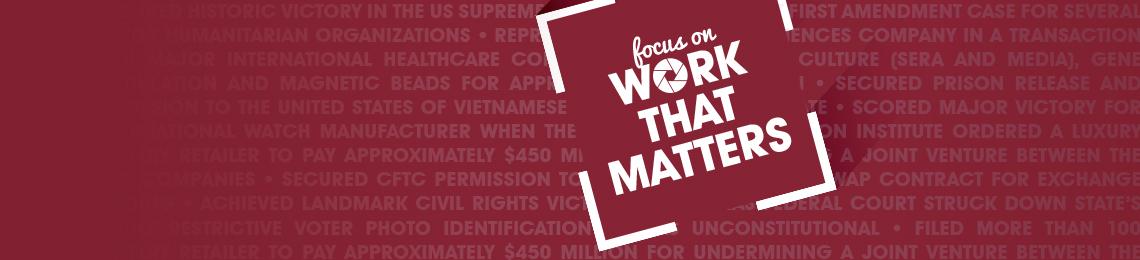 focus on work that matters