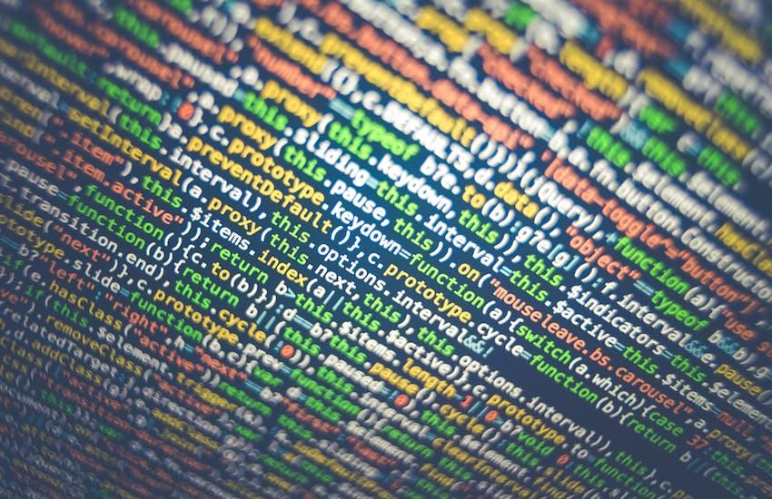 code on a screen
